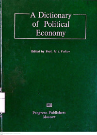 Image of A Dictionary of Political Economy